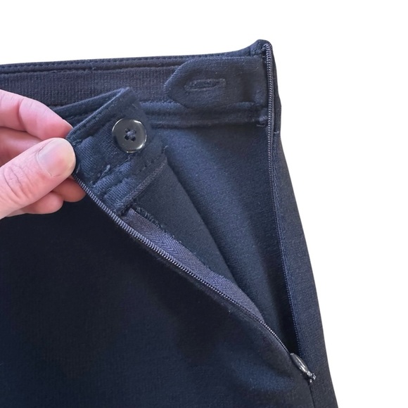 St. John Caviar Alexa Milano Knit Black Wool Blend Ankle Dress Pants Size 4 - Picture 9 of 9